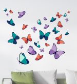 Wall Decal Colorful Flying Butterfly Decal