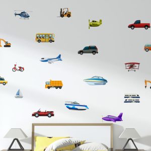Wall Decal Small Vehicle Stickers For Kids