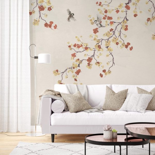 Blossom Tree And Flowers Wall Mural