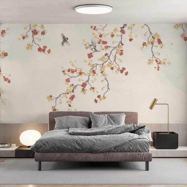 Blossom Tree And Flowers Wall Mural
