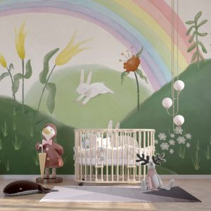 Rainbow Wonderland Wallposter- Sweet Nursery Room Decor Wall Mural