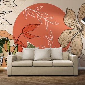 Vivid Boho Flowery Abstract Wall Mural