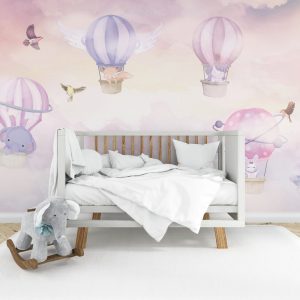 Hot Air Balloons Wallpaper for Nursery Wall Decor