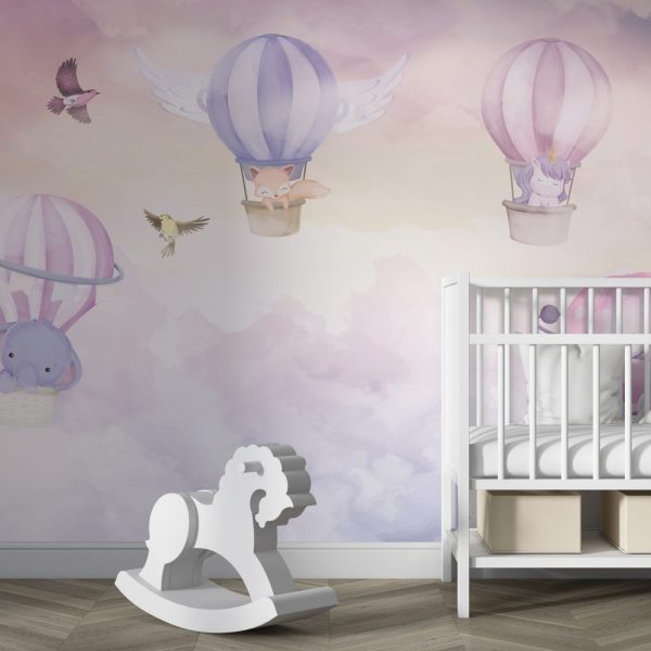 Hot Air Balloons Wallpaper For Nursery Wall Decor
