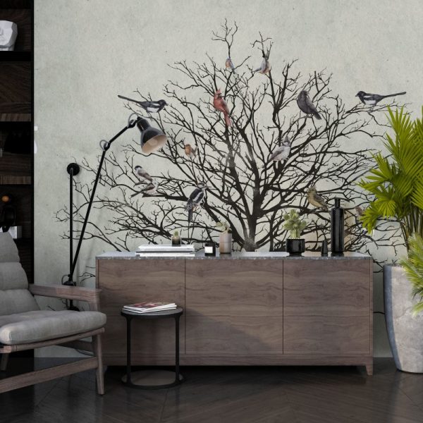Birds On The Tree Wall Mural