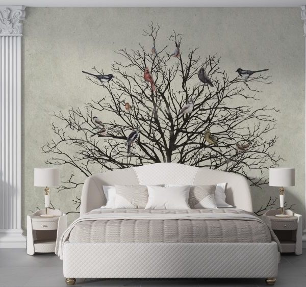 Birds On The Tree Wall Mural