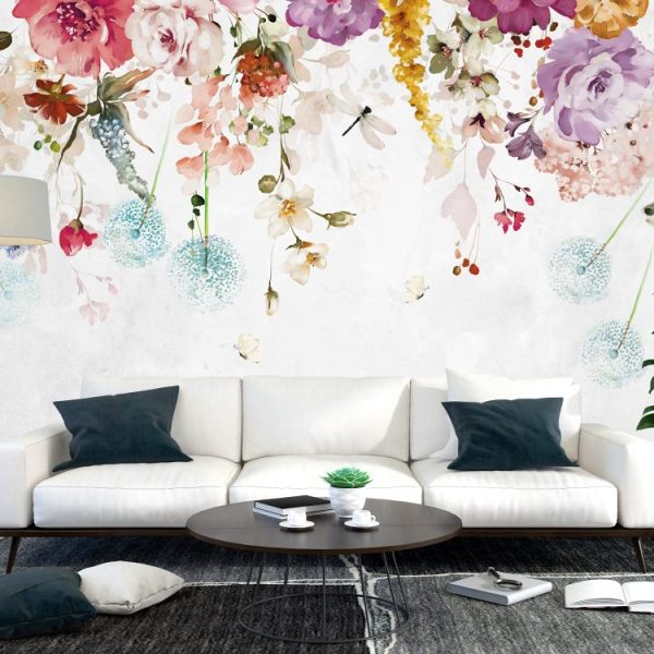 Watercolor Floral Peel And Stick Wallpaper