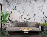 Parrots on Branches Wallmural