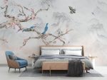Flowers Blooming on Branches Wallmural