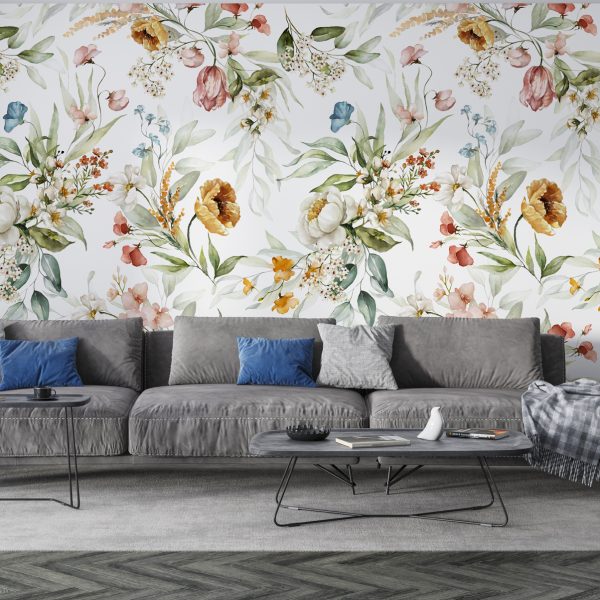 Charming Flowers Design Wallpaper