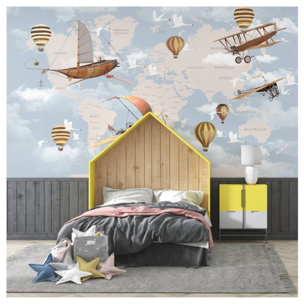 Maps And Vehicles Kids Wall Mural