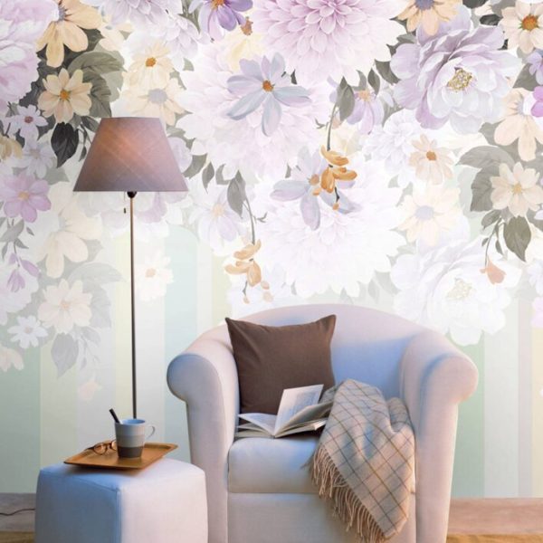 Floral Roses Colorful Room Wall Mural
