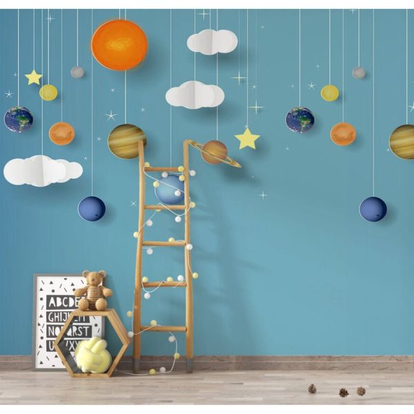 Stars Planets For Kids Wall Mural