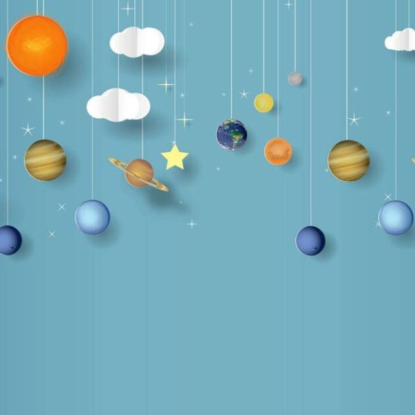 Stars Planets For Kids Wall Mural