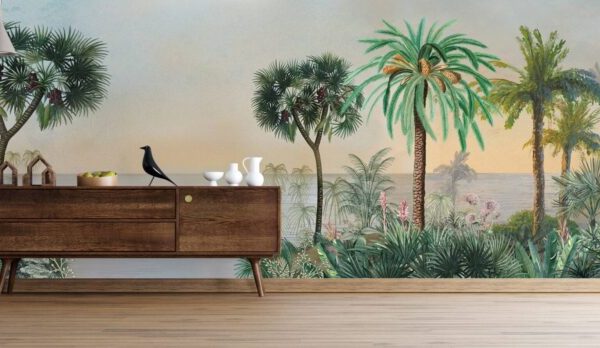 Tropical Forest Palm Banana Tree Wall Mural