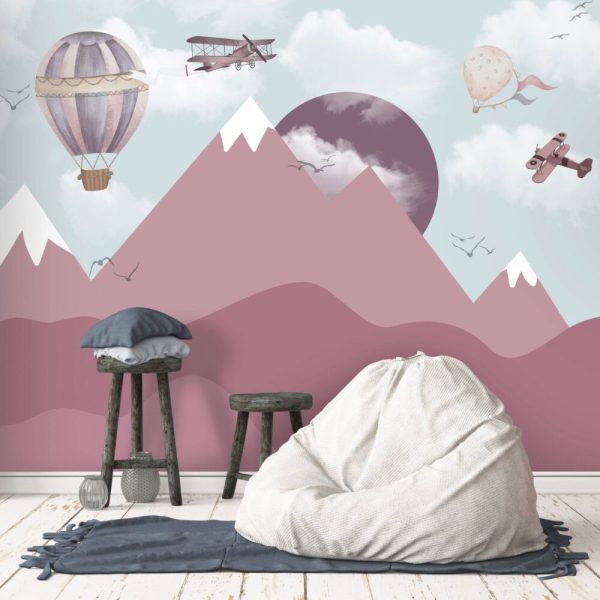 Purple Mountains And Planes Wall Mural