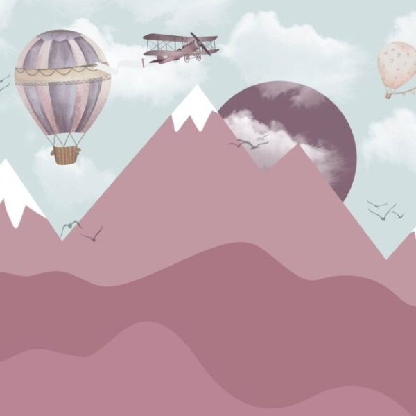 Purple Mountains And Planes Wall Mural