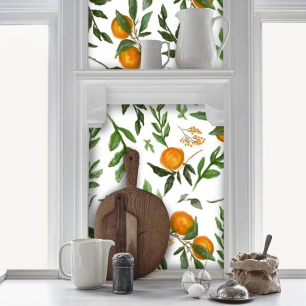 Orange Trees Leaves And Fruits Wall Mural