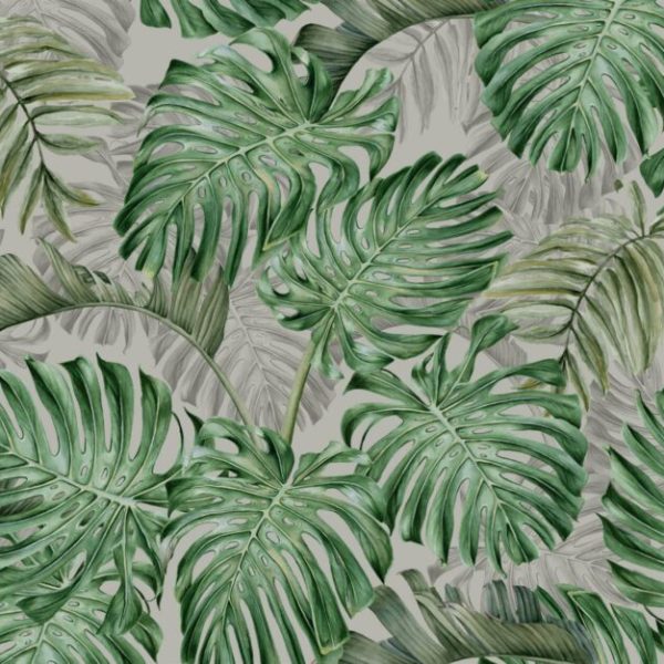 Green Tones Palm Leaf Wall Mural