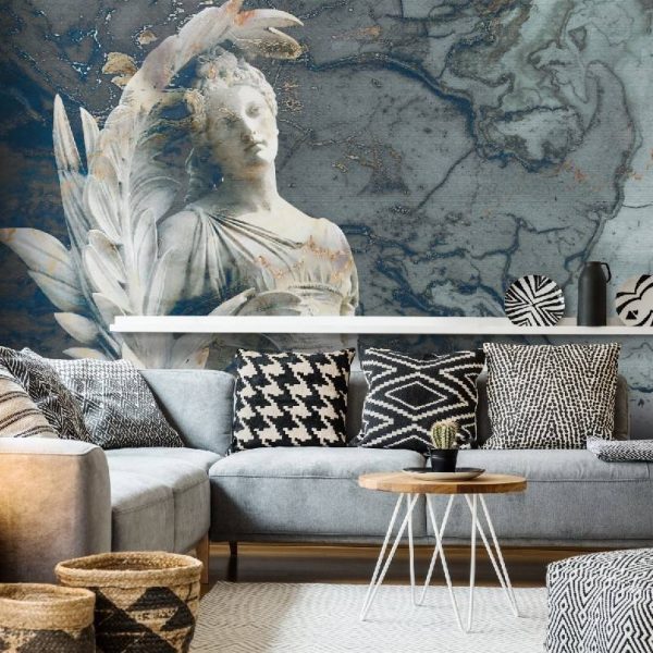 Chiseled Shaved Pattern Collage Wall Mural
