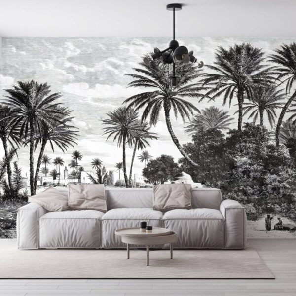 Tropic Village Landscaped Wall Mural