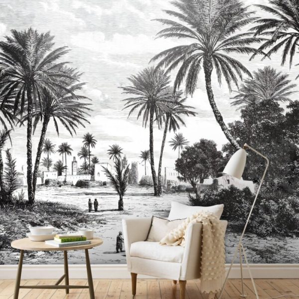 Tropic Village Landscaped Wall Mural