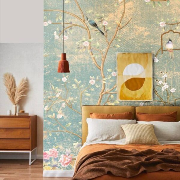Trees And Birds Spring Theme Wall Mural