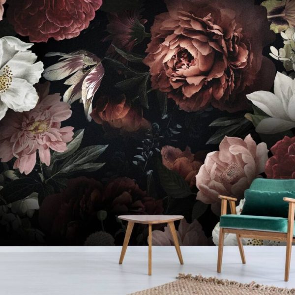 Big Rosses Nostalgic Floral Wall Mural