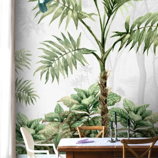 Tropical Forest And Animals Wall Mural