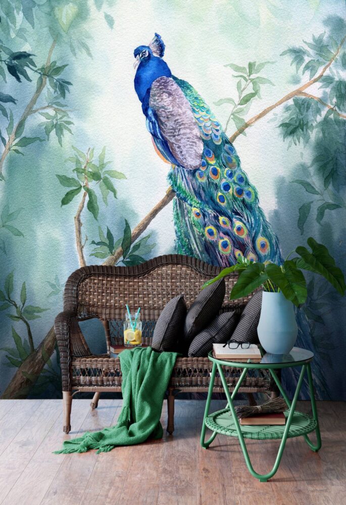 1,188 Peacock Wall Painting Images, Stock Photos, 3D objects