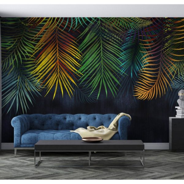 Colorful Tropical Leaves Wall Mural