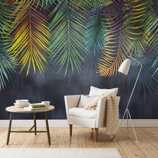 Colorful Tropical Leaves Wall Mural