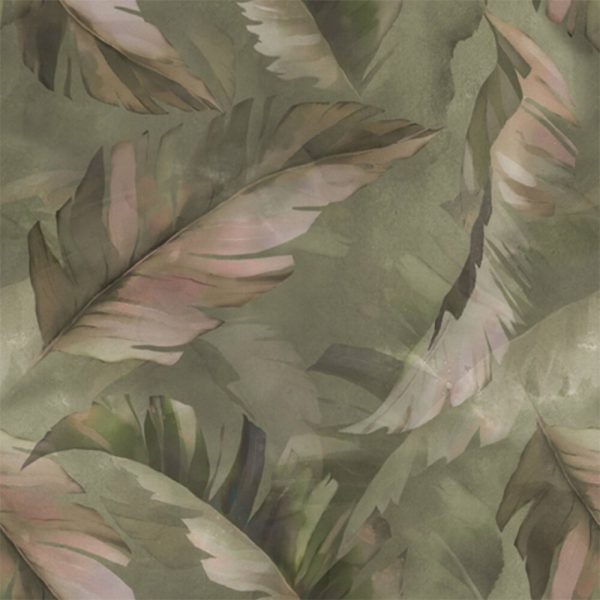 Green Tones Palm Leaves Wall Mural