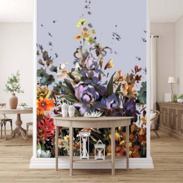 Pastel Or Oil Painting Flowers Wall Mural