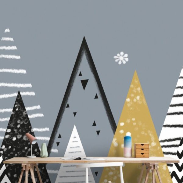 Creative Designed Mountains Wall Mural
