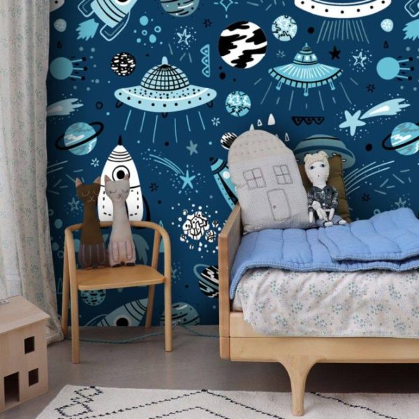 Amazing Spaceships And Planets Wall Mural
