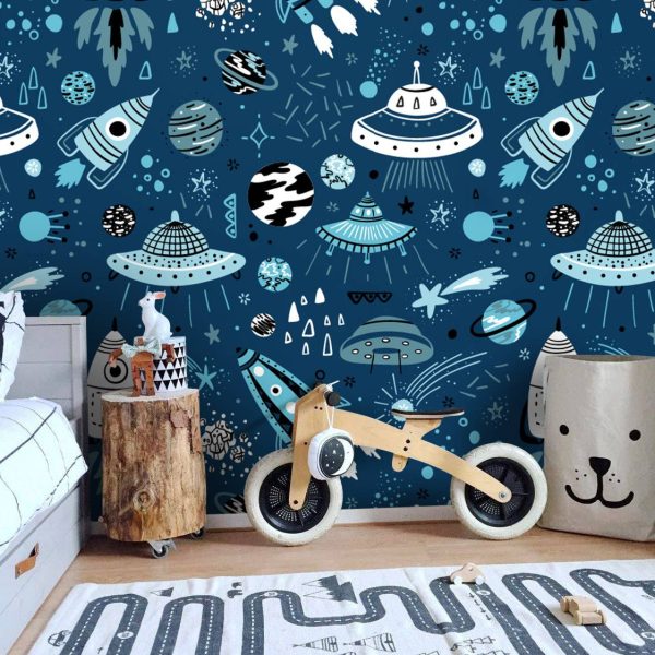 Amazing Spaceships And Planets Wall Mural