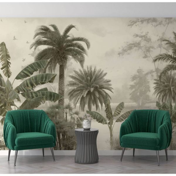 Green Tropical Forest Landscape Wall Mural
